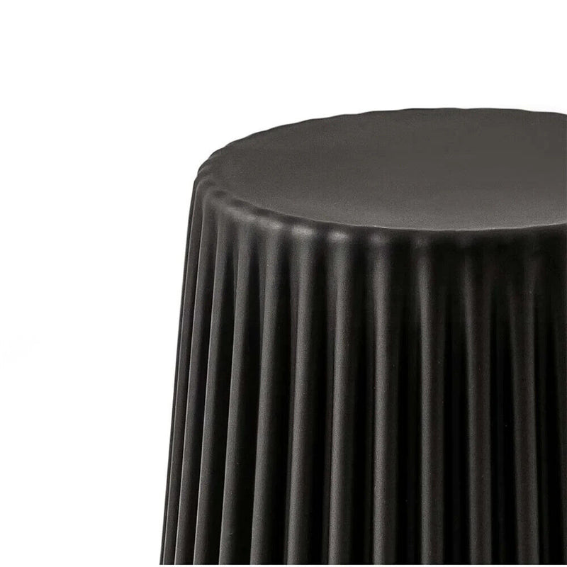 ArtissIn Set of 2 Cupcake Stool Plastic Stacking Bar Stools Dining Chairs Kitchen Black