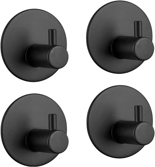 4 Pack Stainless Steel self-Adhesive Wall Hook for Bathroom and Kitchen