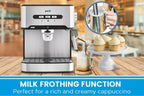 Pronti 1.6L Automatic Coffee Espresso Machine with Steam Frother