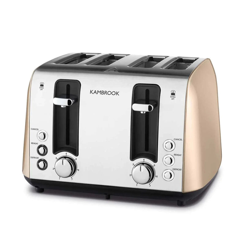 Kambrook Deluxe Collection 4 Slice Toaster Champagne KTA480CMP2JAN1
