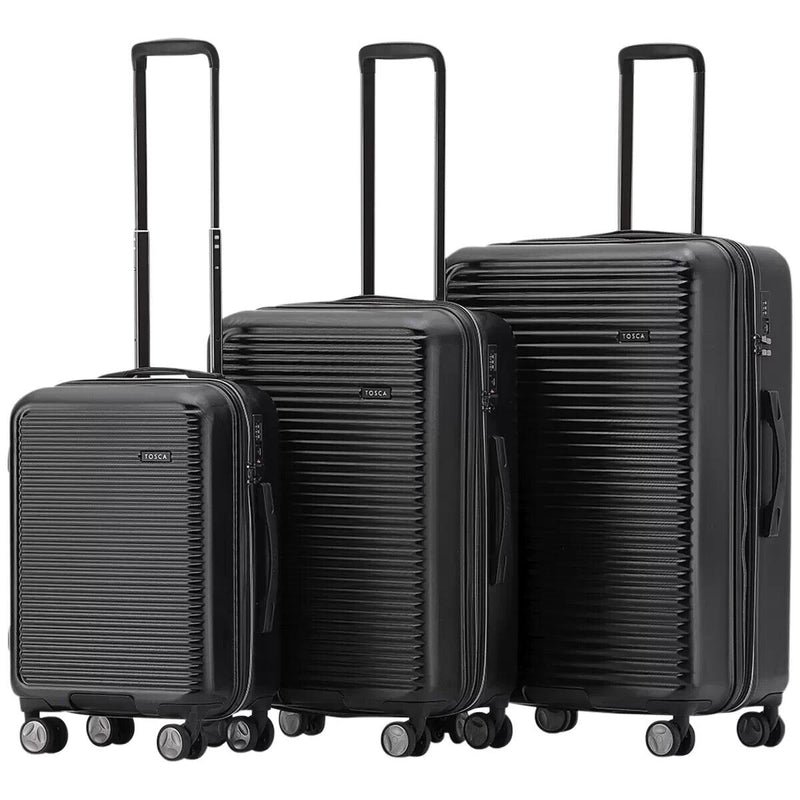 Tosca London Luggage 3 Piece Set Black