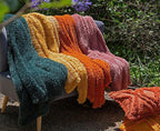J.Elliot Home Eve Fur Knitted Throw Amber