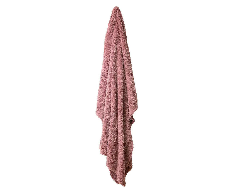 J.Elliot Home Eve Fur Knitted Throw Dusty Mauve