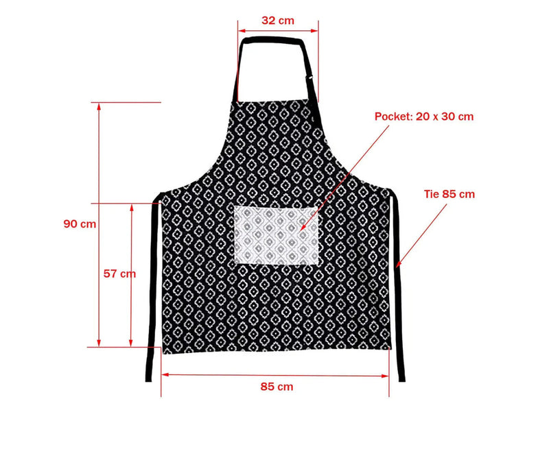 IDC Homewares Cotton Apron Alcazar Black