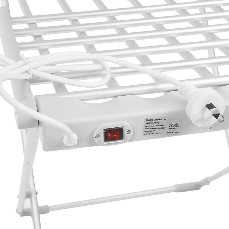Pronti Heated Towel Clothes Rack Dryer Warmer Rack Airer Heat Line Hanger Laundry