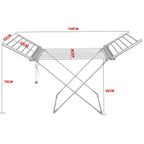 Pronti Heated Towel Clothes Rack Dryer Warmer Rack Airer Heat Line Hanger Laundry