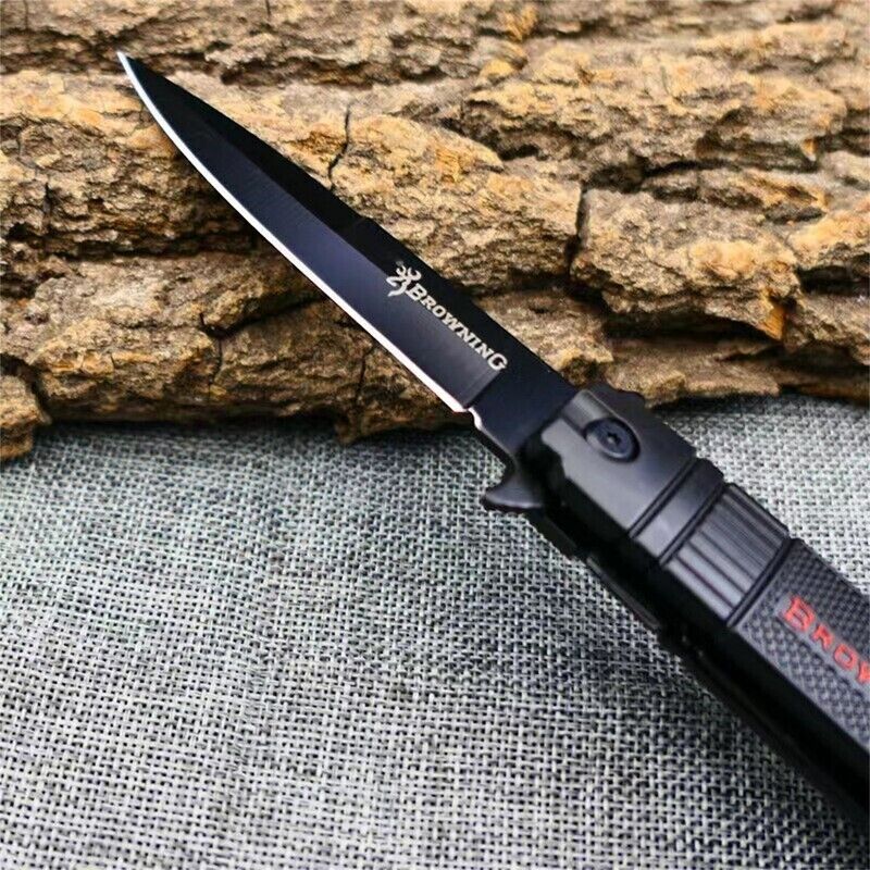 Mountgear Rubber Handle Folding Multi-Function High Camping Mini Field Survival Knife