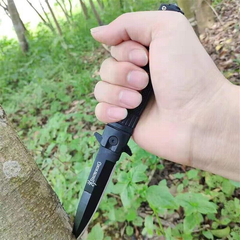 Mountgear Rubber Handle Folding Multi-Function High Camping Mini Field Survival Knife