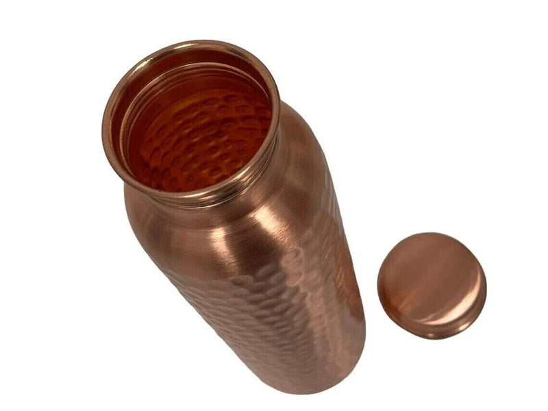 Copper Water Bottle - Hammered Finish