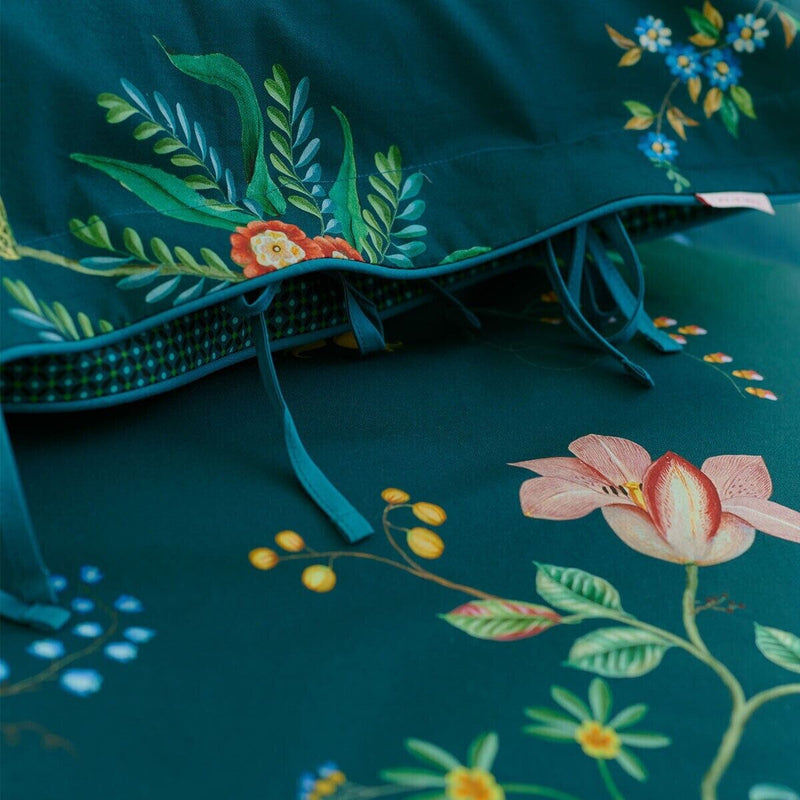 PIP Studio Fleur Grandeur Dark Blue Cotton Quilt Cover Set Queen
