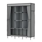 Artiss Clothes Wardrobe Closet Storage Large Portable Organiser with Shelf Grey