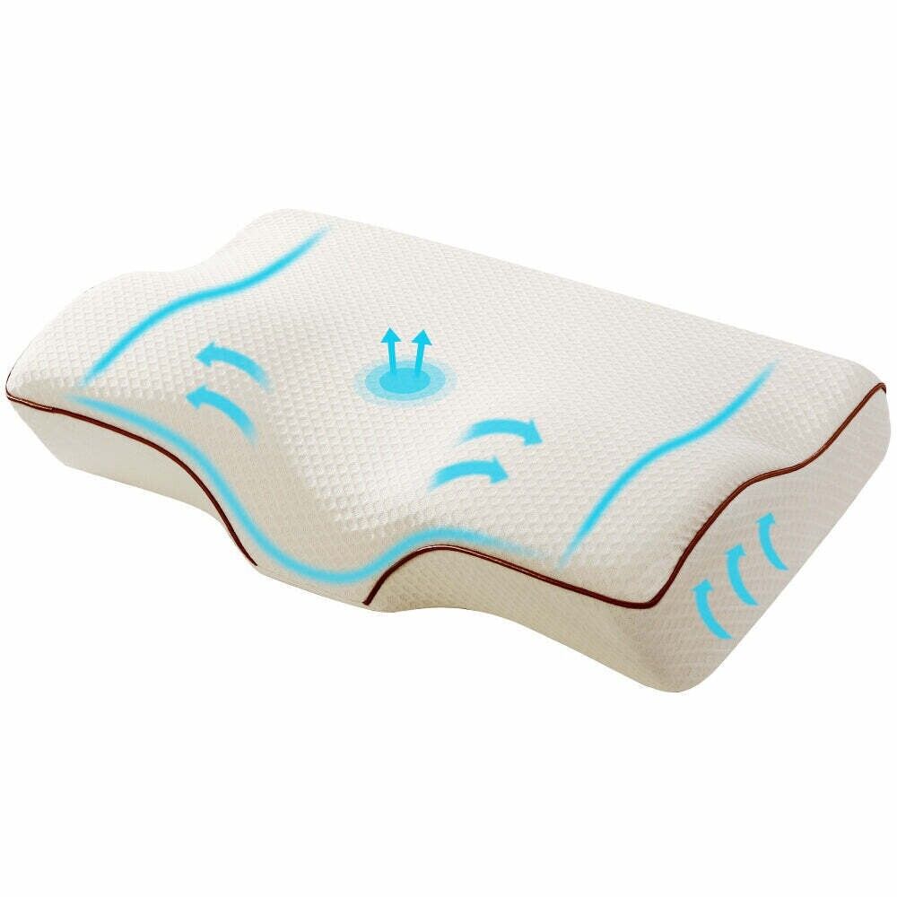 Giselle Memory Foam Pillow Neck Pillows Contour Rebound Pain Relief Support