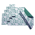 J.Elliot Home Set of 8 Cotton Napery Set Pippa Teal