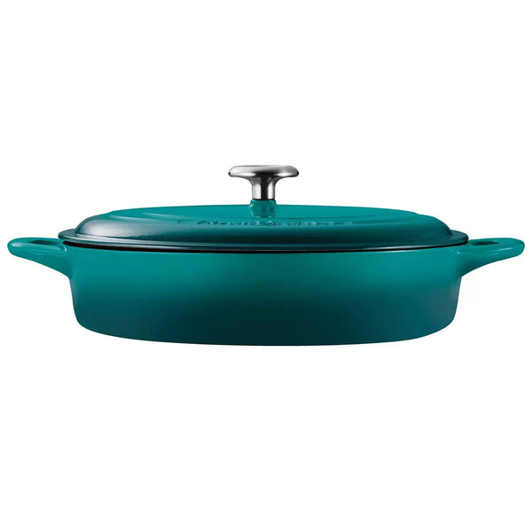 Tramontina Covered Enameled Cast Iron Braiser 3.8L Teal