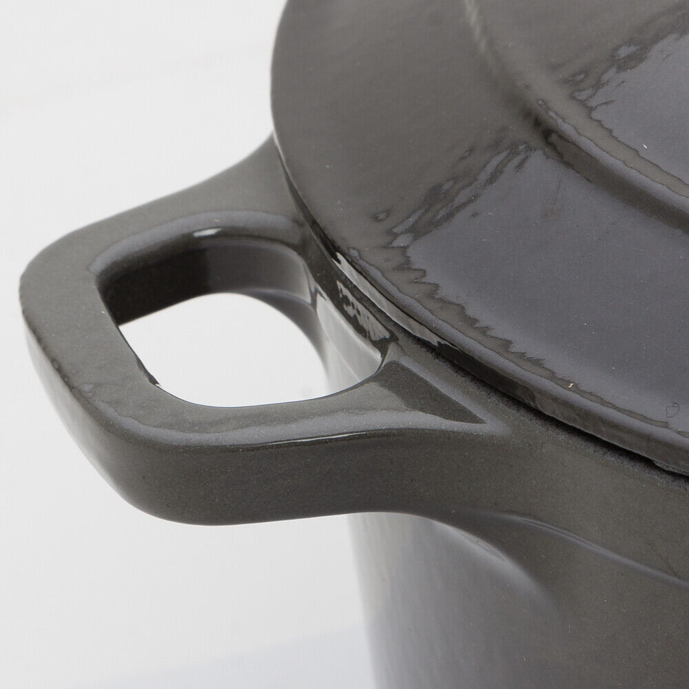 Chasseur 24cm Round French Oven Caviar 4L Casserole Cast Iron