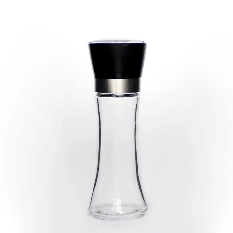 10x 180ml Glass Salt or Pepper Grinder 18cm - Adjustable Ceramic Core Tall Mill