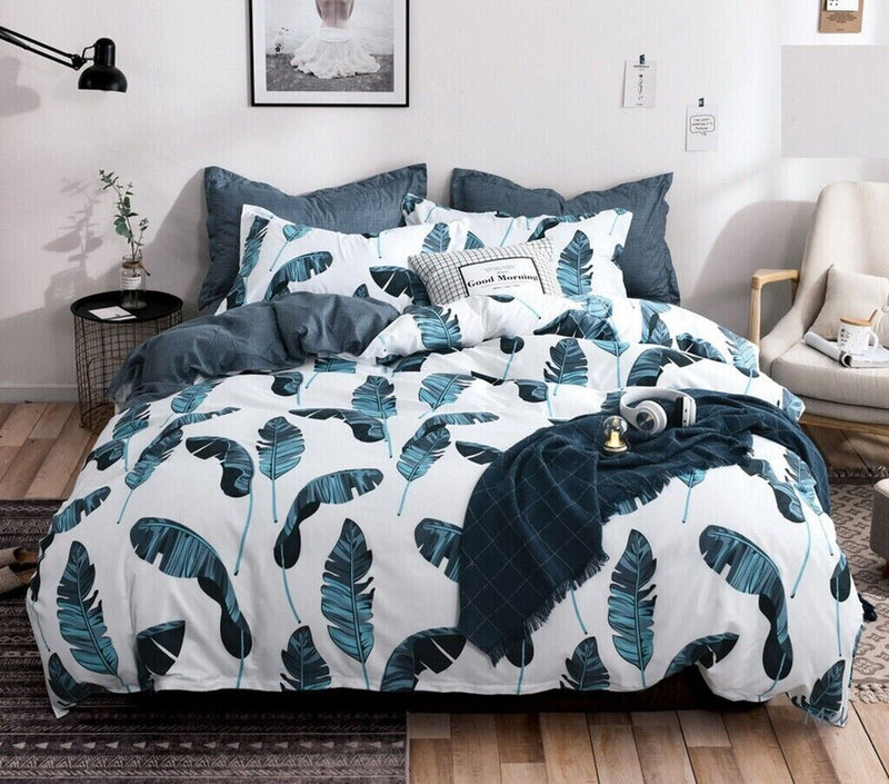 Leaves Queen Size Duvet Doona Quilt Cover Set