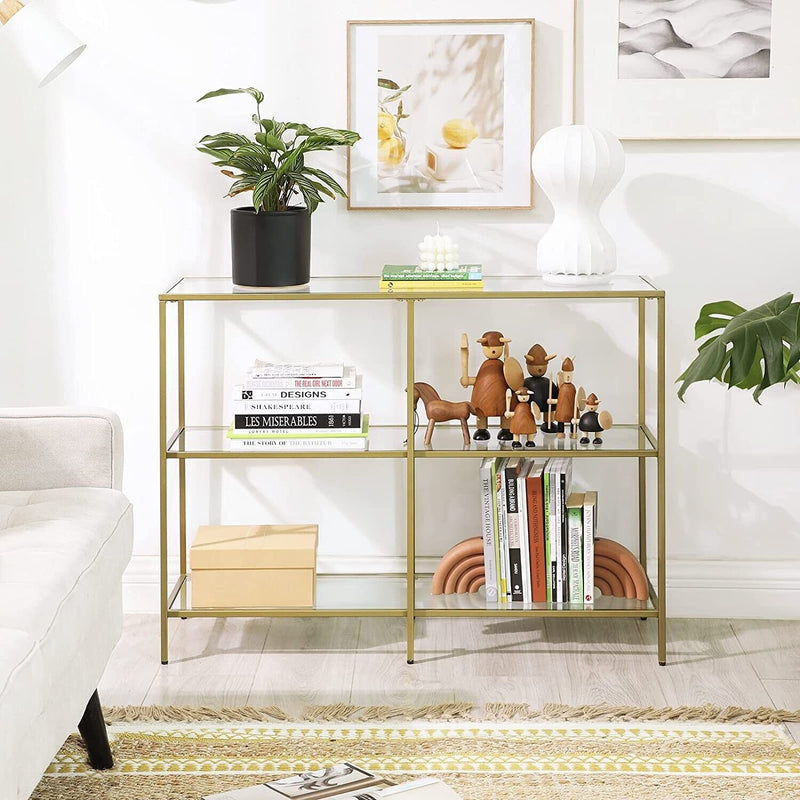 VASAGLE Sofa Console Table with 3 Shelves