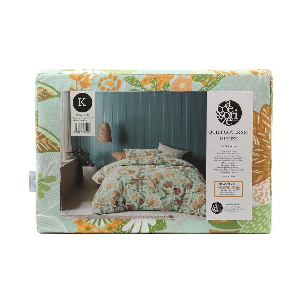 Accessorize Kienze Washed Cotton Printed Quilt Cover Set Queen
