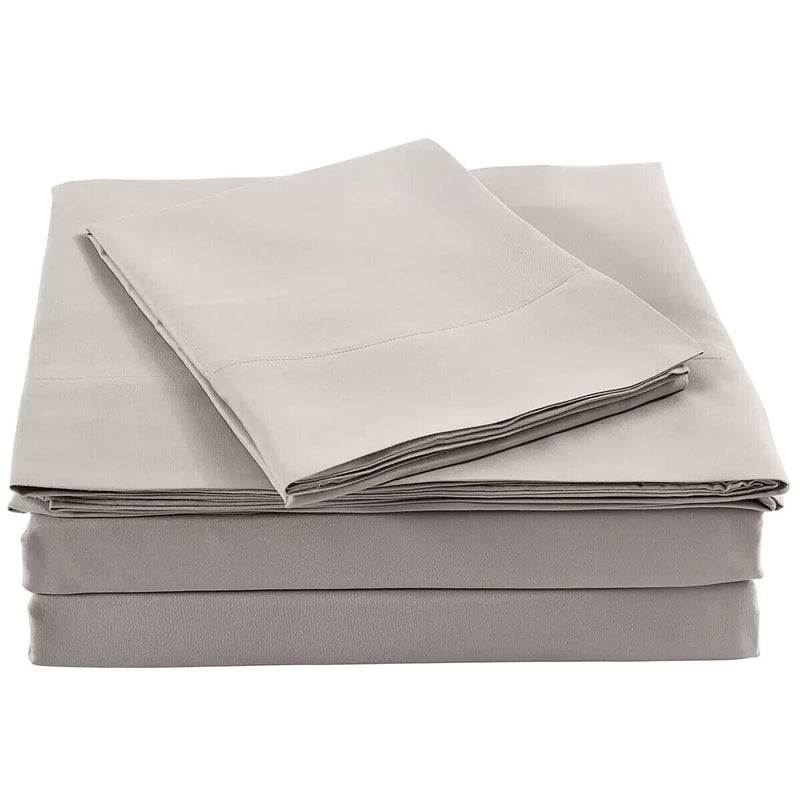 Royal Comfort 1000 TC Blended Bamboo King Sheet Set Warm Grey