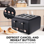 Pronti Rose Trim Collection Toaster & Kettle Bundle - Black