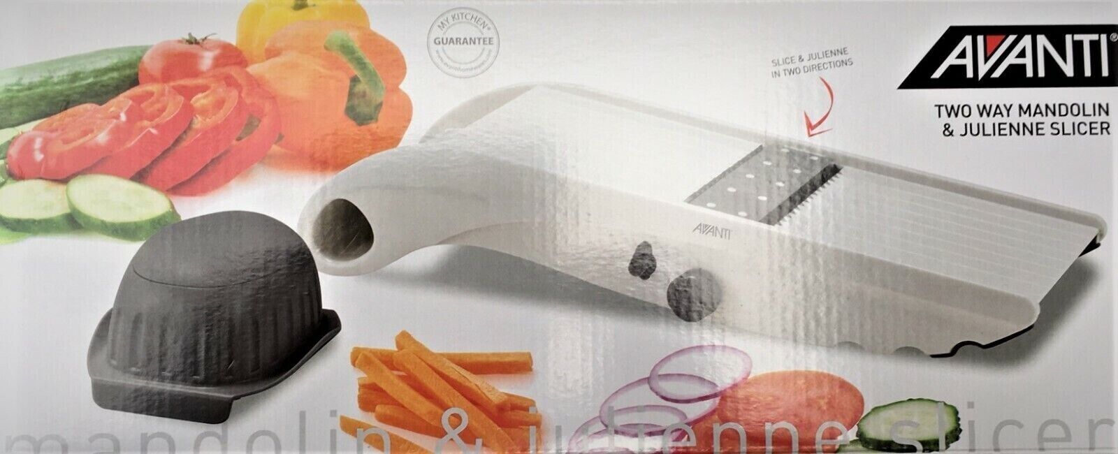 Dual Function Two-Way Mandoline And Julienne Slicer