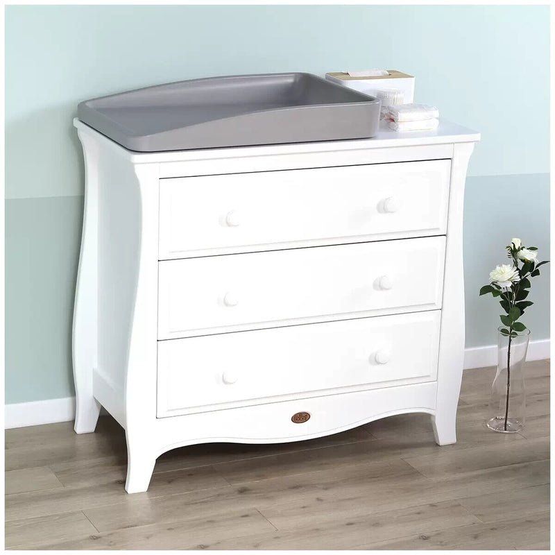 Boori Sleigh Smart Assembly 3 Drawer Chest Barley White