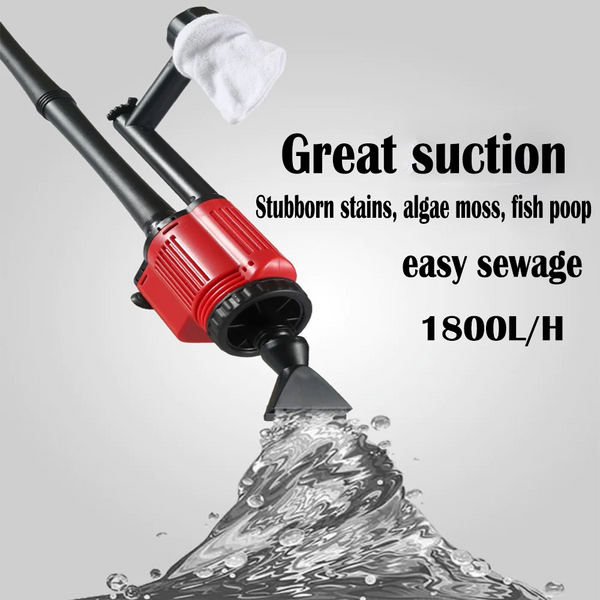 Aquarium Electric Siphon Pump Vacuum Cleaner Fish Tank Clean Water Change Gravel