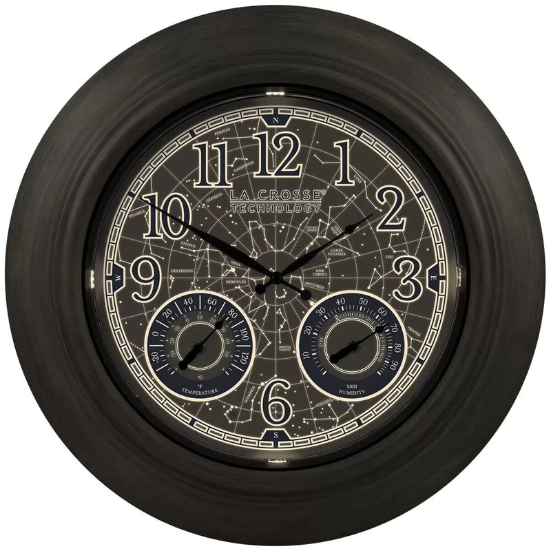 La Crosse Technology Lighted Constellation Wall Clock