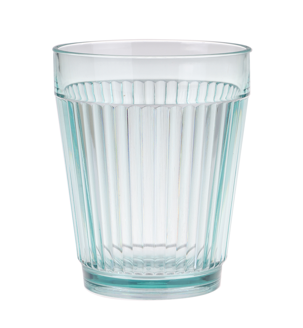 6x PIZZAZZ "RIPPLE" ACRYLIC DOUBLE OLD FASHION 415ML