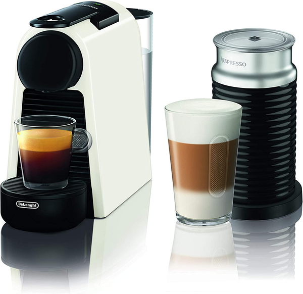 Essenza Mini Capsule Coffee Machine with Aeroccino White