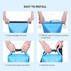 UGREEN Floating Waterproof Dry Bag for Cycling/Biking/Swimming/Rafting/Water Sport - Blue