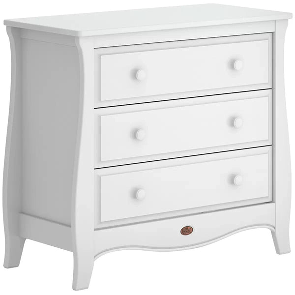 Boori Sleigh Smart Assembly 3 Drawer Chest Barley White