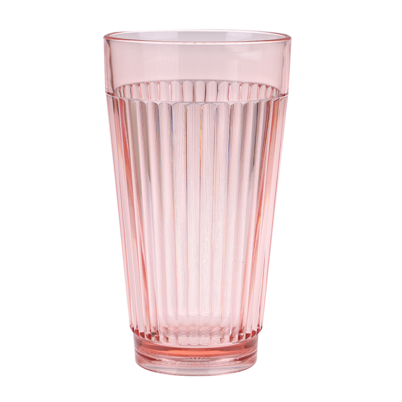 6x PIZZAZZ "RIPPLE" ACRYLIC HIGH BALL TUMBLER 450ML