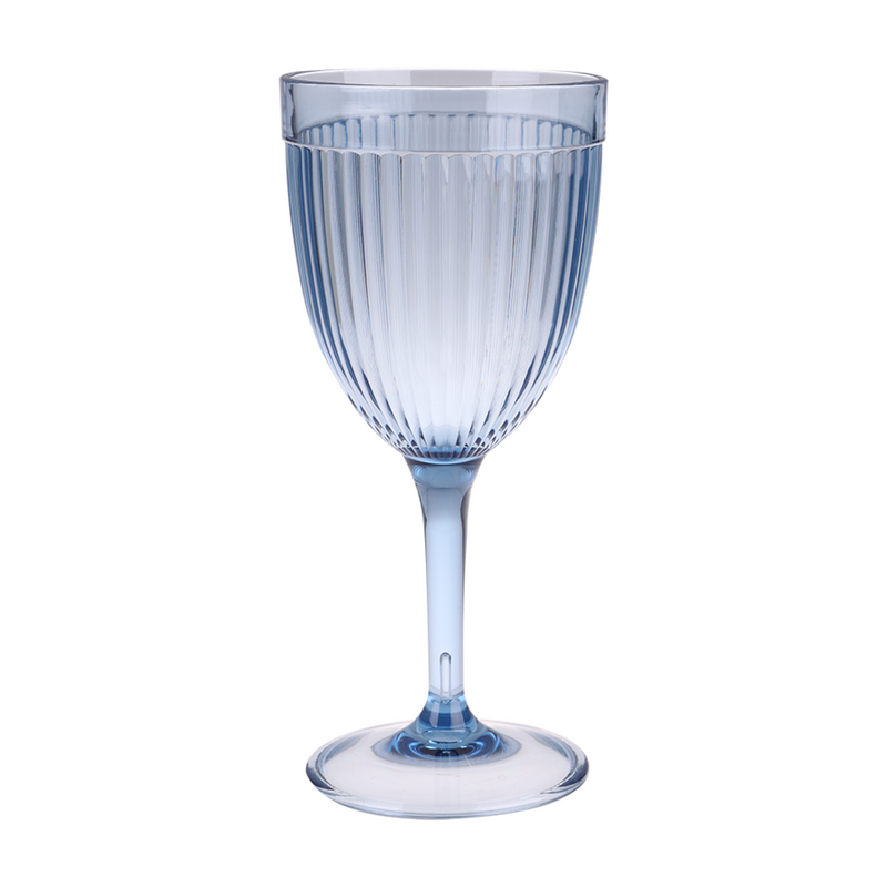 6x PIZZAZZ "RIPPLE" ACRYLIC WINE GLASS 400ML