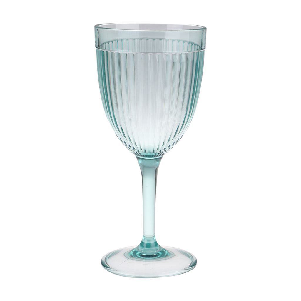 6x PIZZAZZ "RIPPLE" ACRYLIC WINE GLASS 400ML