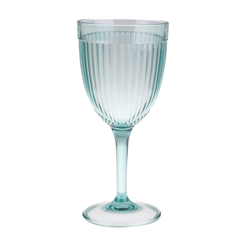 6x PIZZAZZ "RIPPLE" ACRYLIC WINE GLASS 400ML
