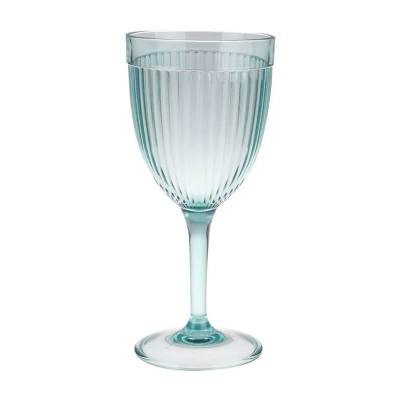 6x PIZZAZZ "RIPPLE" ACRYLIC WINE GLASS 400ML