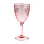 6x PIZZAZZ "RIPPLE" ACRYLIC WINE GLASS 400ML