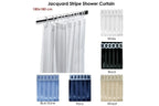 Jacquard Stripe Shower Curtain White