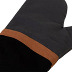 J Elliot Home Selby Cotton Oven Mitt 34 x 15 cm Charcoal & Black