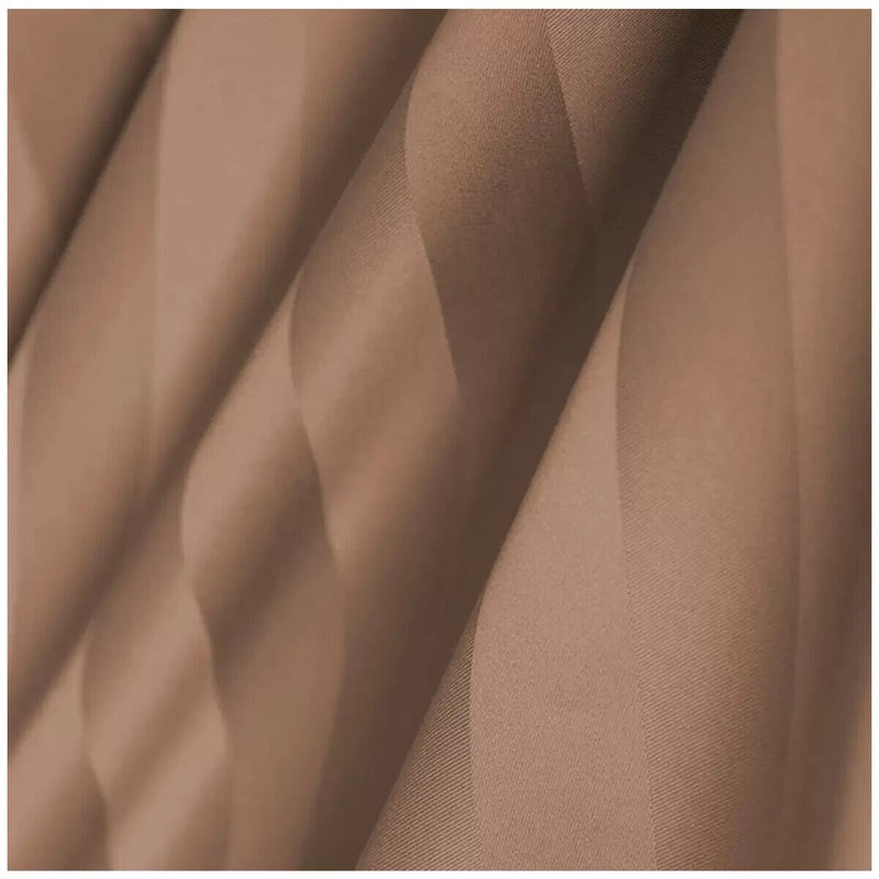 Ramesses 1200 TC Cotton Sateen Stripe Queen Quilt Cover Set Chocolate