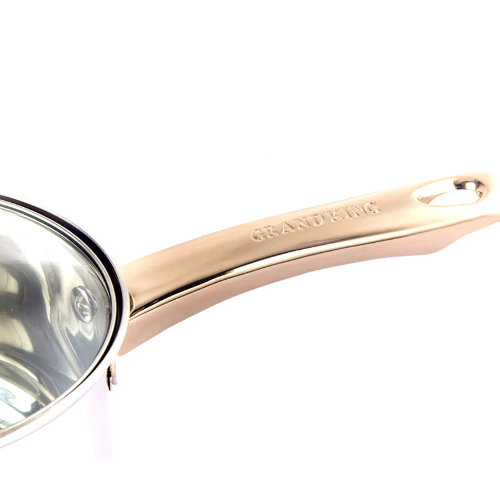 12Piece Cookware Set Kitchen Stainless Steel Stock Pot Pan Sets Saucepan Casserole kettle