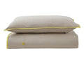 Jane Barrington Cotton Quilt Cover Set Taupe/Sunshine Yellow Queen