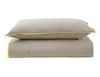 Jane Barrington Cotton Quilt Cover Set Taupe/Sunshine Yellow Queen