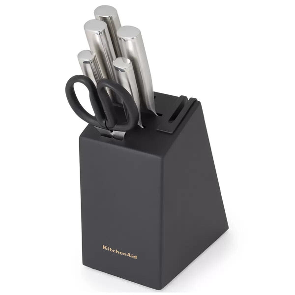 KitchenAid Stainless Steel Cutlery Set with Knife Sharpener 7 Piece Set