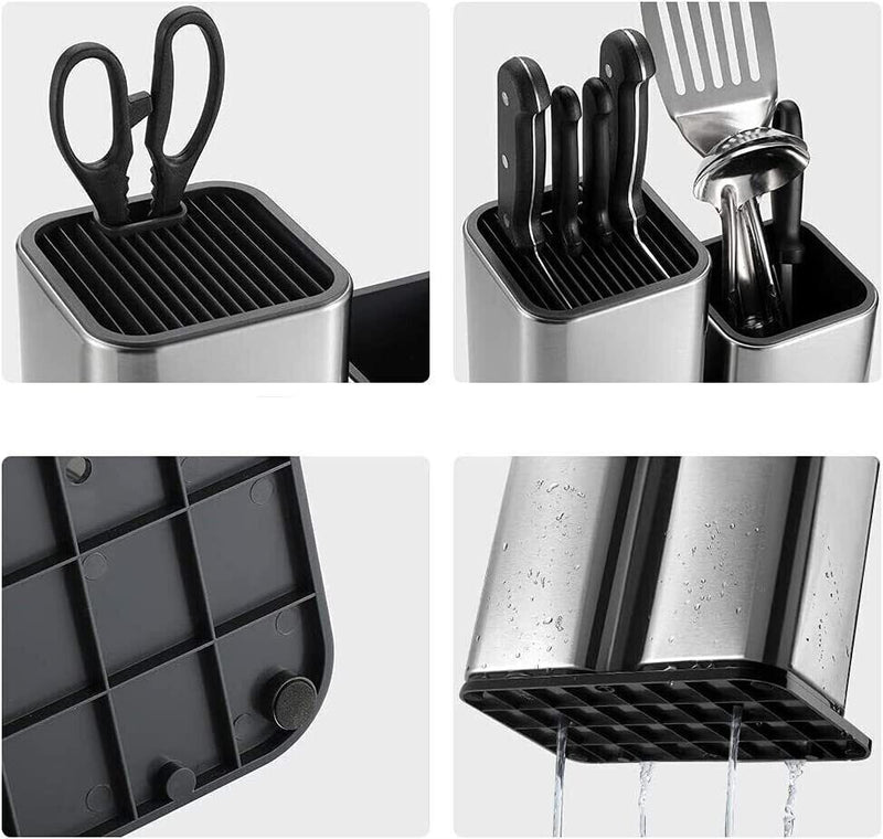 2 in 1 Stainless steel knife holder for kitchen