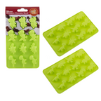 DAILY BAKE SILICONE DINOSAUR 8 CUP CHOCOLATE MOULD SET 2 - GREEN
