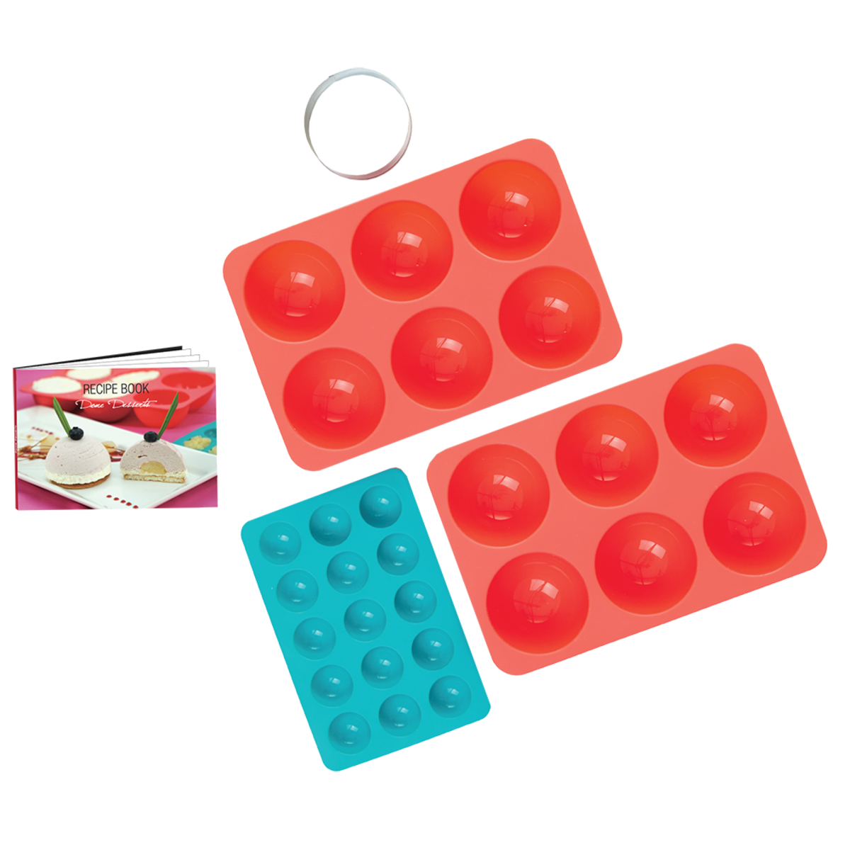 DAILY BAKE 5 PIECE SILICONE DOME DESSERT MOULD GIFT SET