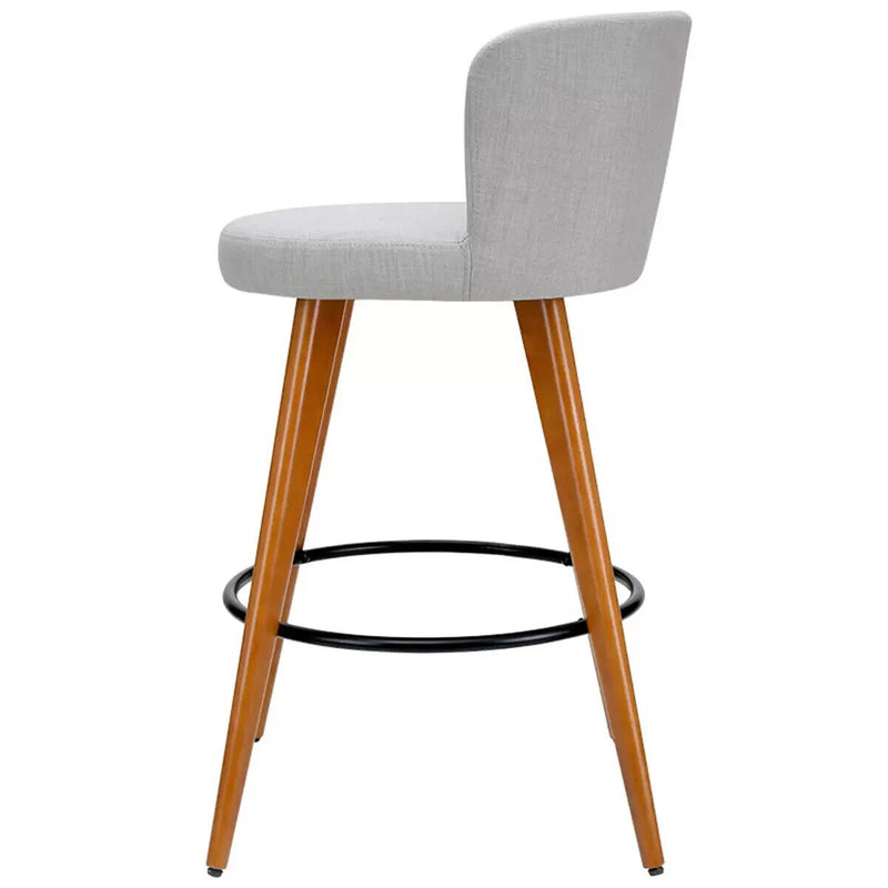 Artiss Grey Wooden Barstool 2 Pack